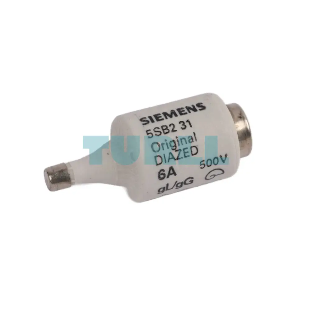 Siemens 5SB231 DIAZED Fuse Link, Size DII E27, 6A, 500V, gG Protection