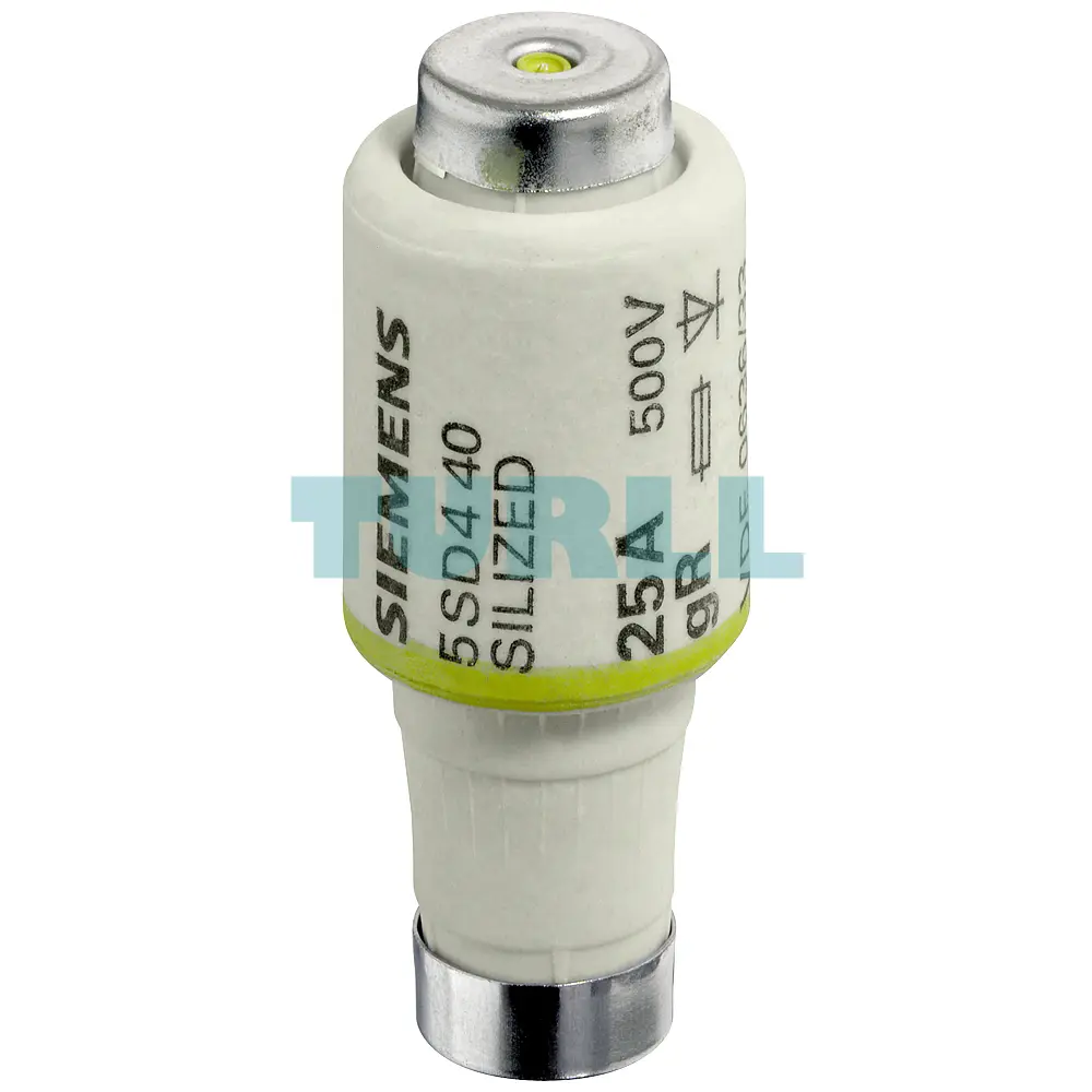 Siemens 5SD440 SILIZED Fuse Link 500V Quick-Acting DII E27 25A for Semiconductor Protection