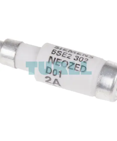 Siemens 5SE2302 NEOZED Fuse-Link, D01 Size, 2A, gG, 400V AC / 250V DC