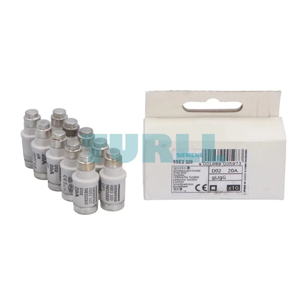 Siemens 5SE2320 NEOZED Fuse-Link D02, 20A, gG, 400V AC / 250V DC