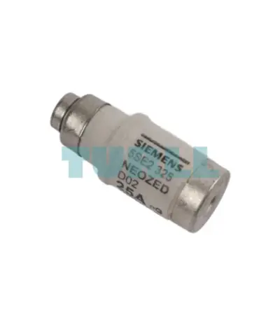 Siemens 5SE2325 NEOZED Fuse-Link D02 25A, gG, 400V AC / 250V DC Tin-Coated Contacts