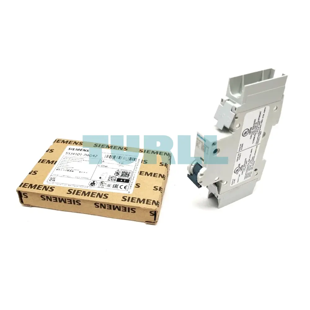Siemens 5SJ4101-7HG42 Circuit Breaker 10kA, 1-Pole, C Curve, 1A, UL 489 Compliant