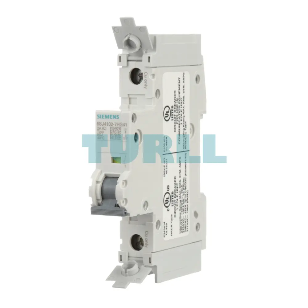 Siemens 5SJ4102-7HG41 Miniature Circuit Breaker 240V, 14kA, 1-Pole, C-Curve, 2A, UL 489