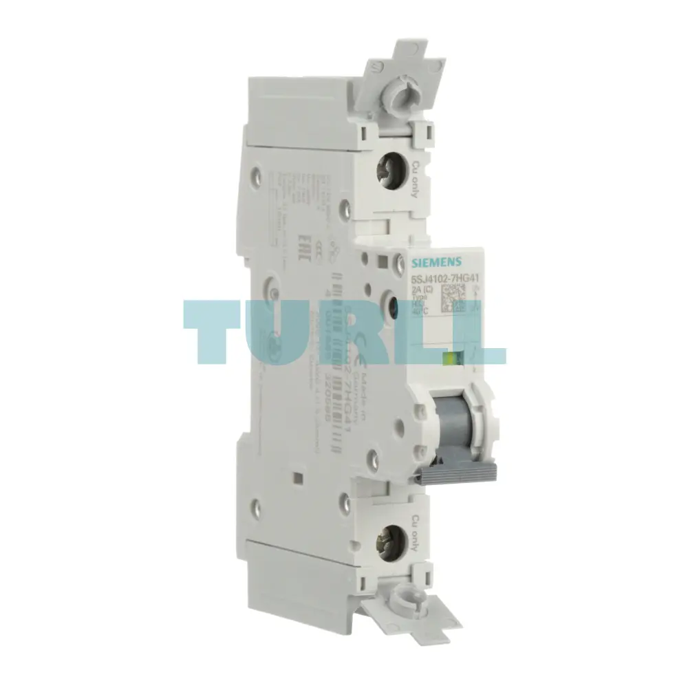 Siemens 5SJ4102-7HG41 Miniature Circuit Breaker 240V, 14kA, 1-Pole, C-Curve, 2A, UL 489