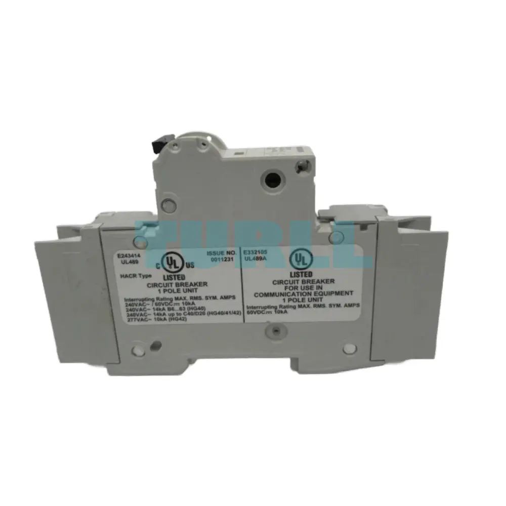 Siemens 5SJ4104-7HG42 10kA 1-Pole Circuit Breaker, C Curve, 4A, UL 489-277V