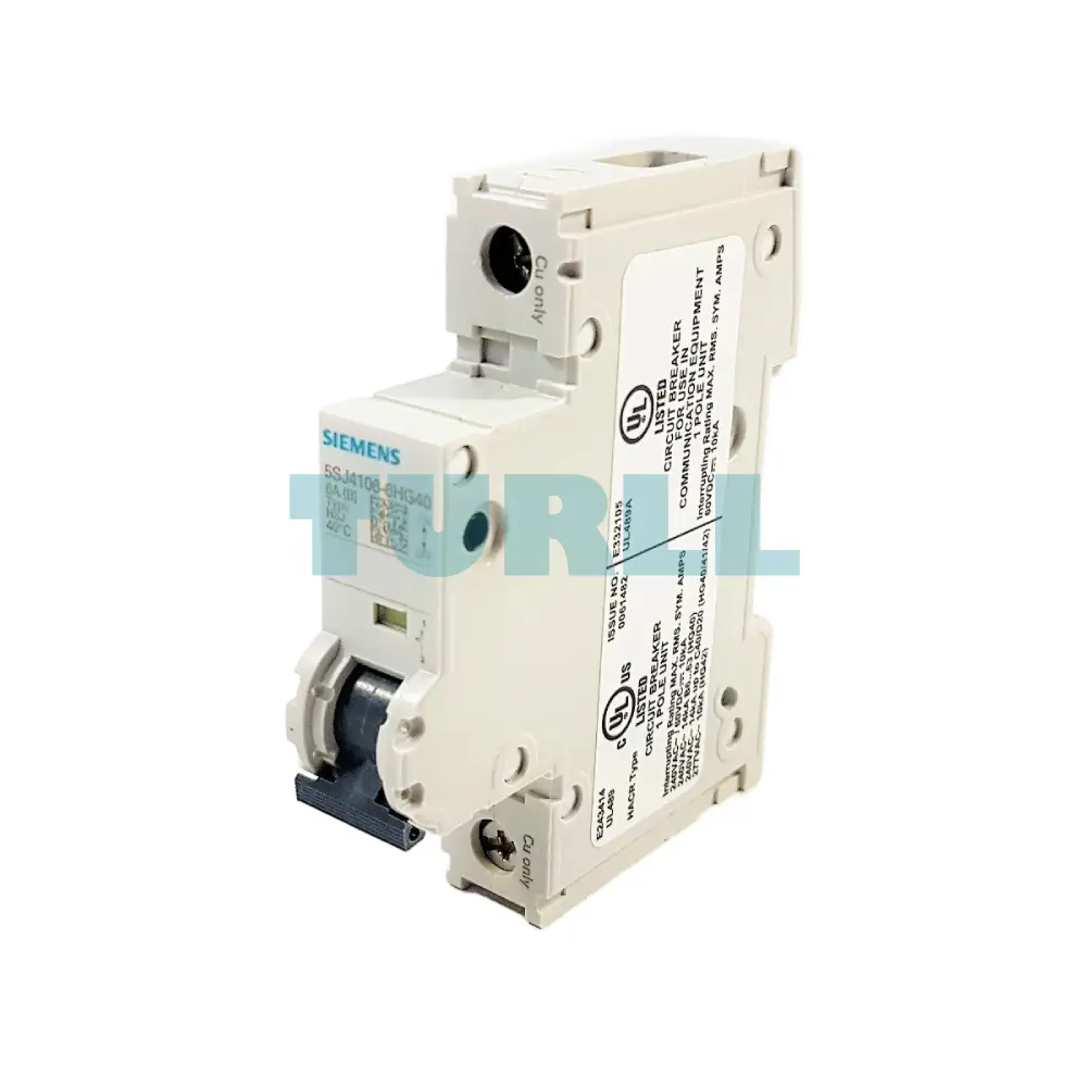 Siemens 5SJ4106-6HG40 Miniature Circuit Breaker 1-Pole, 6A, Type B, 240V