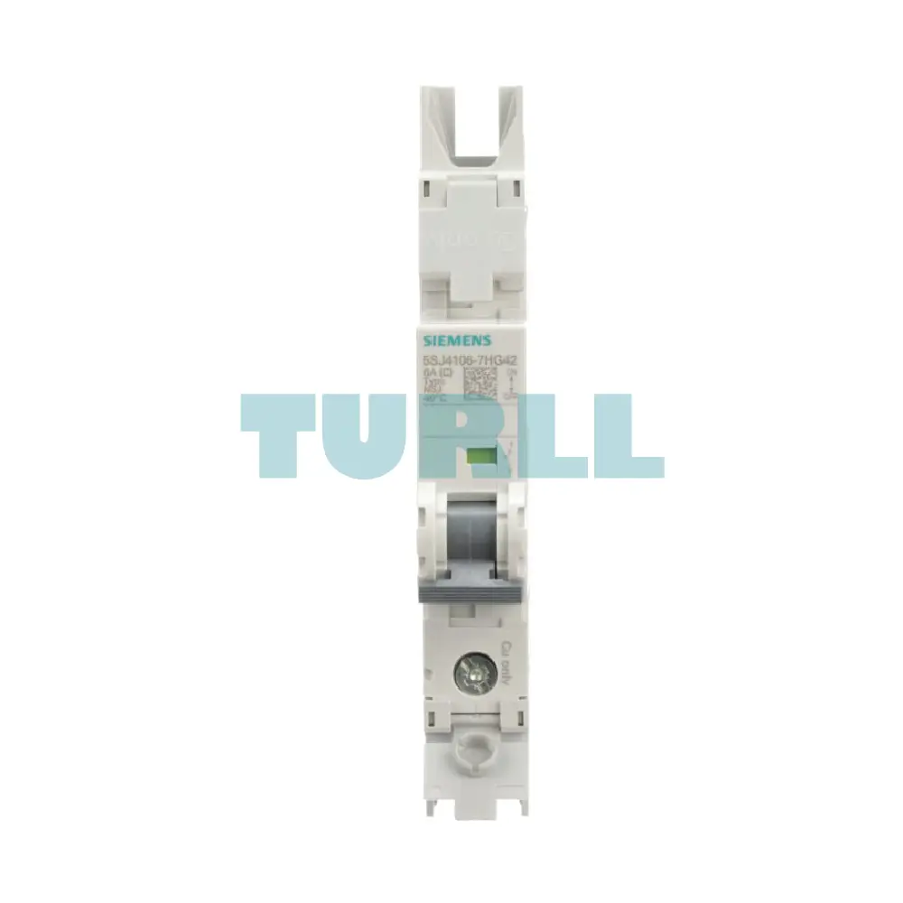 Siemens 5SJ4106-7HG42 Miniature Circuit Breaker, 1-Pole, 6A, 10kA, C-Trip Curve, UL 489 Rated