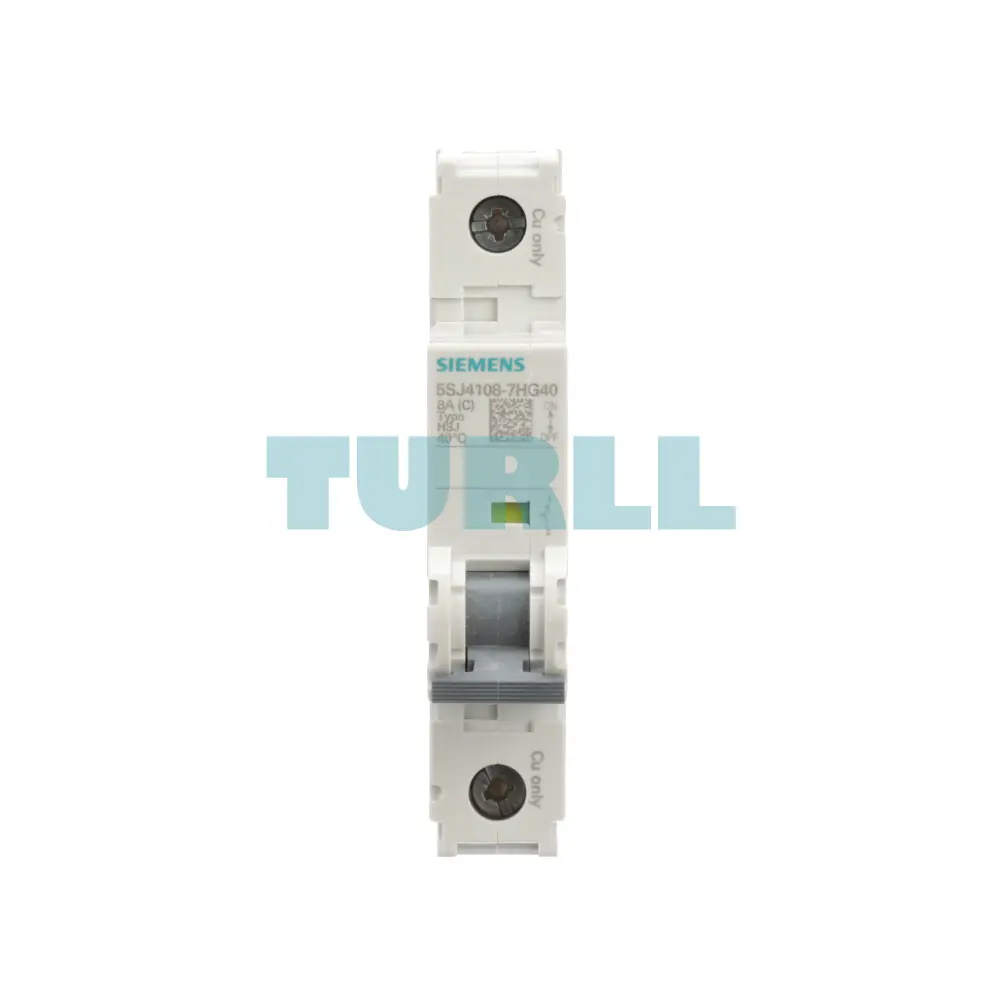 Siemens 5SJ4108-7HG40 Miniature Circuit Breaker 1-Pole, 8A, 240V, 14kA, UL 489 Rated