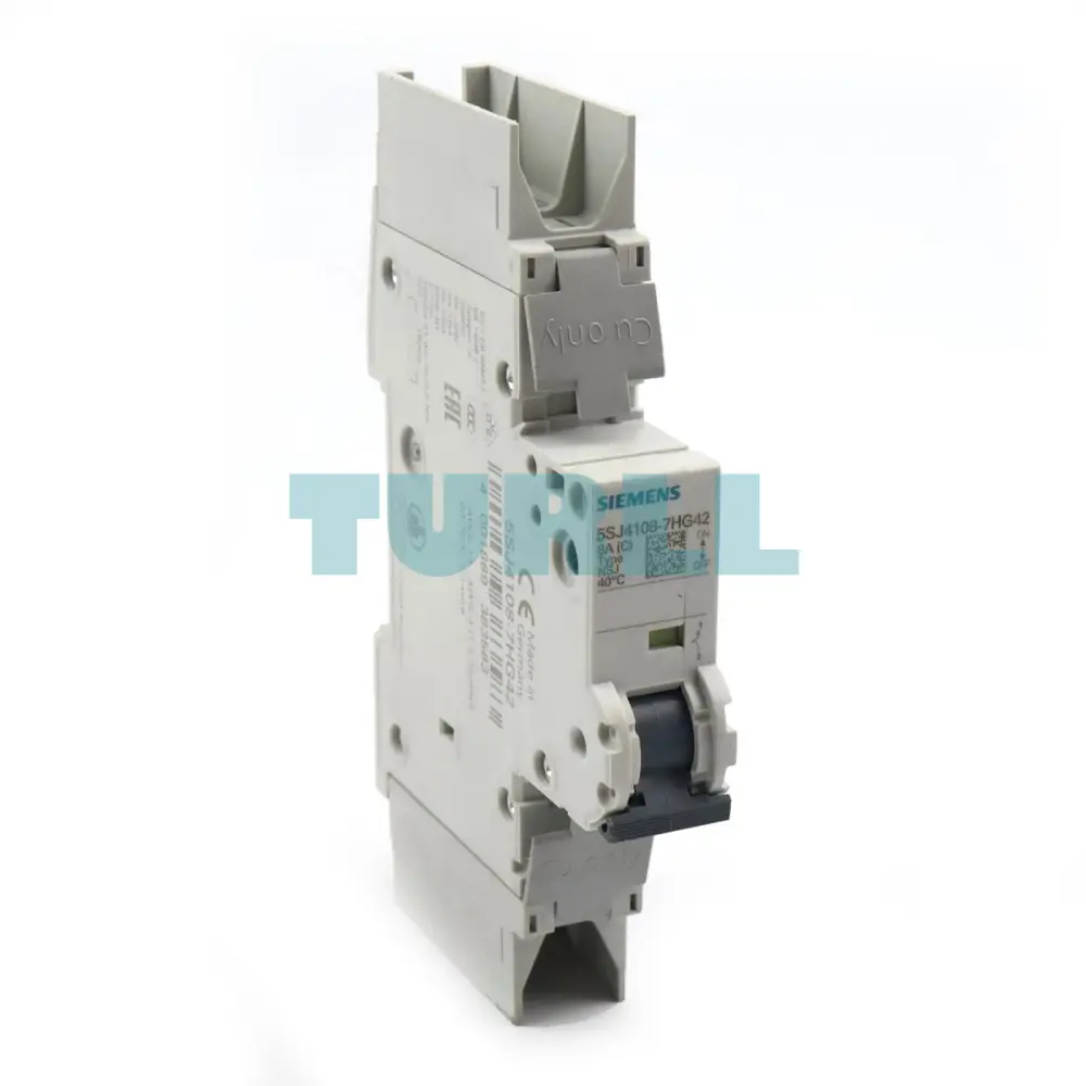 Siemens 5SJ4108-7HG42 Miniature Circuit Breaker 1 Pole, 8A, C Curve, 10kA, UL 489