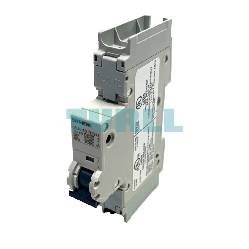 Siemens 5SJ4110-7HG41 Miniature Circuit Breaker 1-Pole, 10A, C-Curve, 240V, 14kA, UL 489 Certified