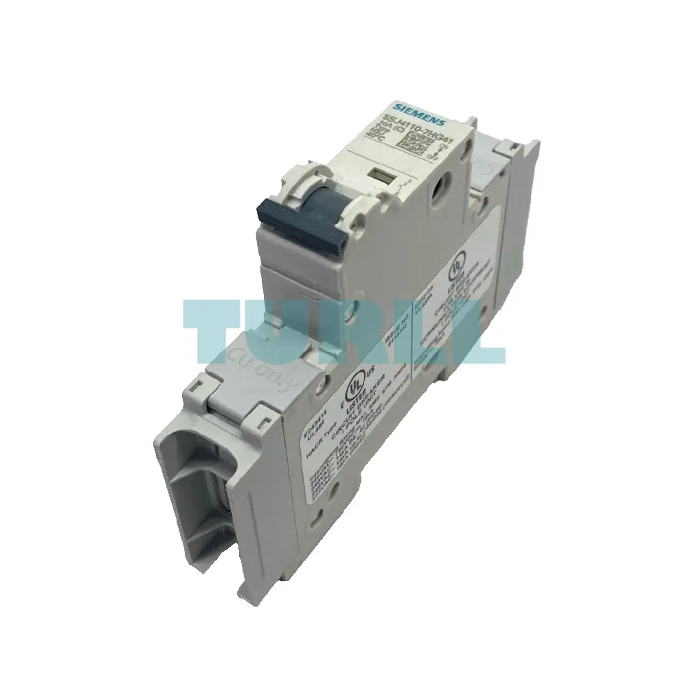 Siemens 5SJ4110-7HG41 Miniature Circuit Breaker 1-Pole, 10A, C-Curve, 240V, 14kA, UL 489 Certified