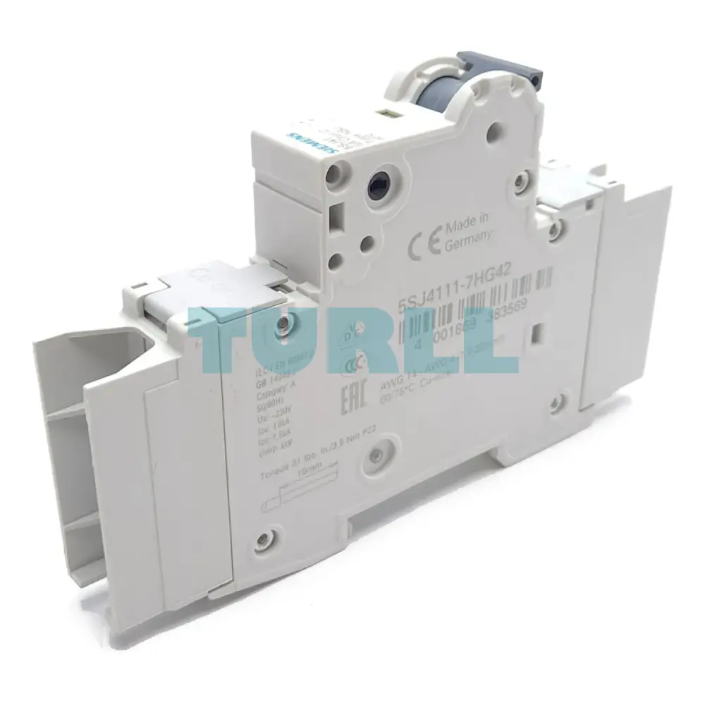 Siemens 5SJ4111-7HG42 Sentron Miniature Circuit Breaker 1-Pole, 5A, Class C, 10kA, UL 489