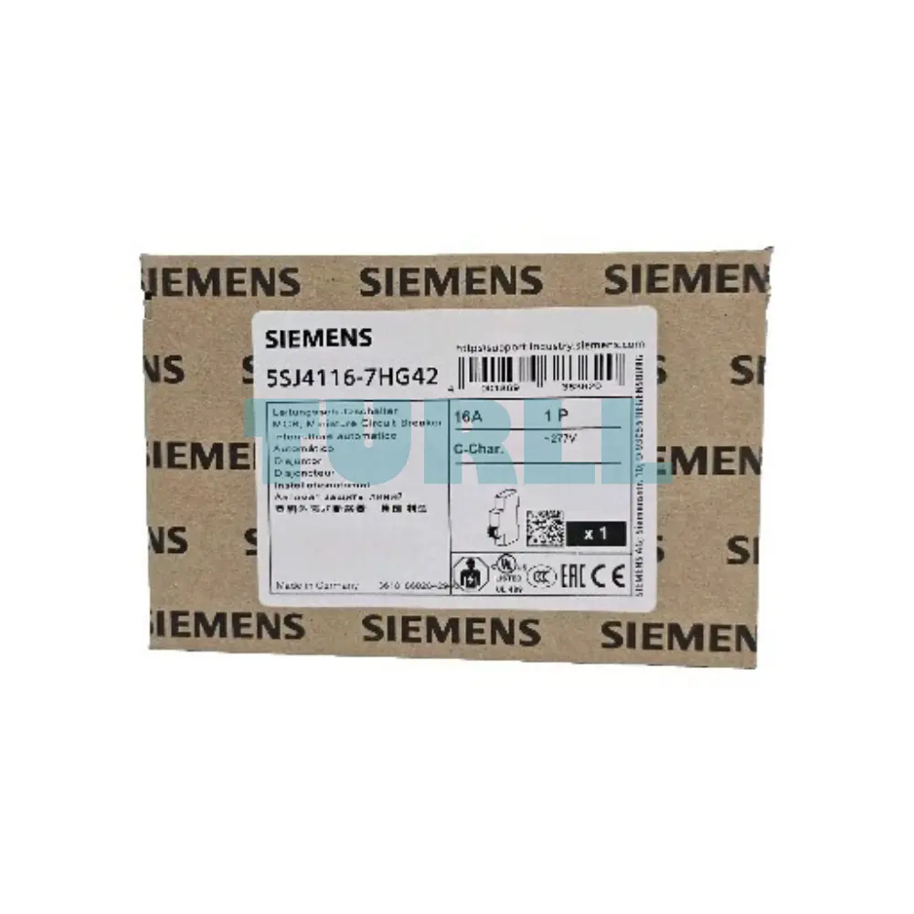 Siemens 5SJ4116-7HG42 Circuit Breaker 16A, 1-Pole, C-Trip,10kA, UL 489-277V
