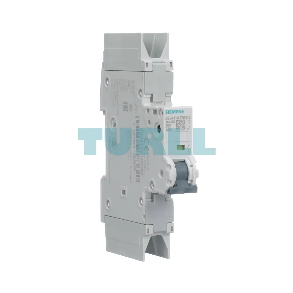 Siemens 5SJ4116-7HG42 Circuit Breaker 16A, 1-Pole, C-Trip,10kA, UL 489-277V