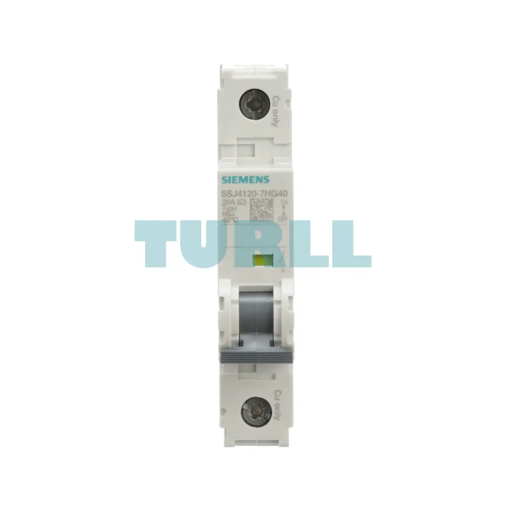 Siemens 5SJ4120-7HG40 Miniature Circuit Breaker 1-Pole, 20A, 240V, 14kA, C-Trip