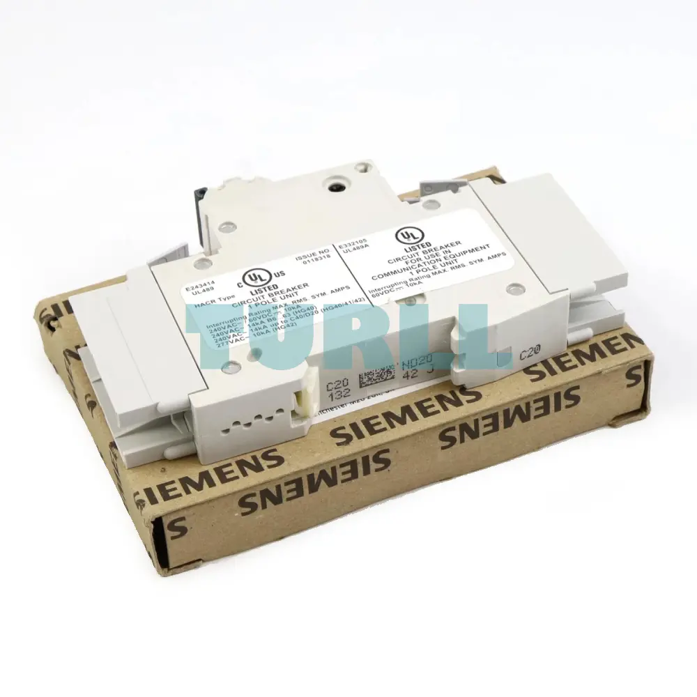 Siemens 5SJ4120-7HG42 20A 1-Pole Circuit Breaker, 10kA, UL 489, 277V