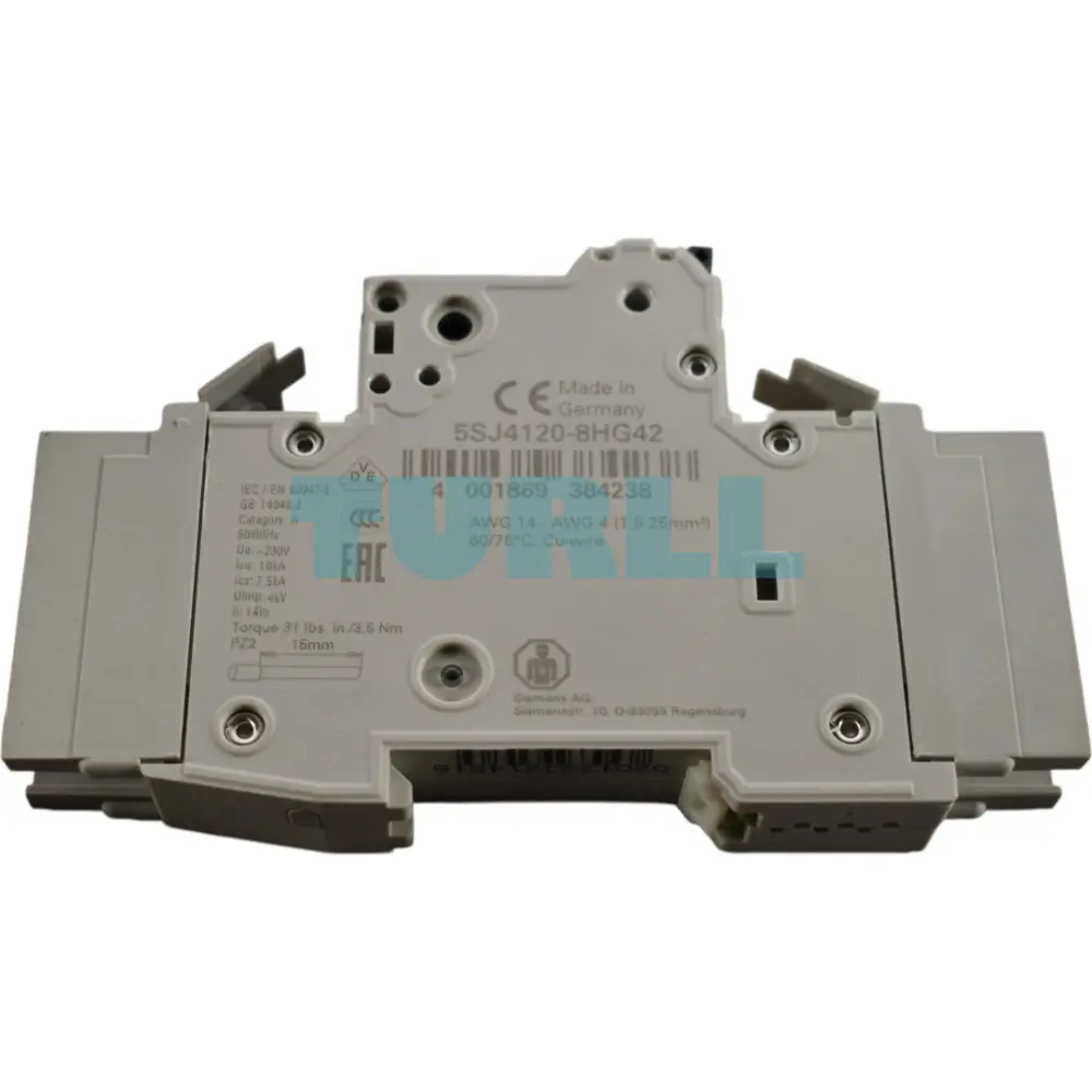 Siemens 5SJ4120-8HG42 Miniature Circuit Breaker 1-Pole, 20A, 277V, Type D Curve