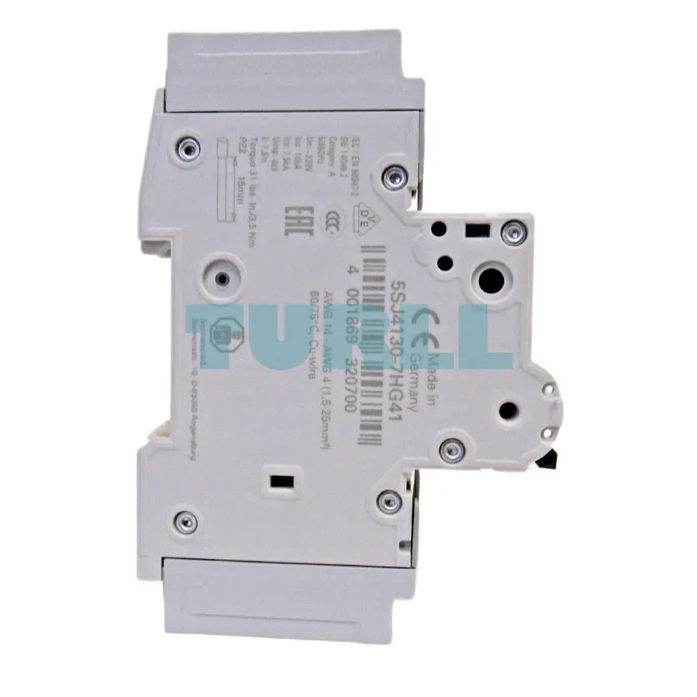 Siemens 5SJ4130-7HG41 Miniature Circuit Breaker 1-Pole, 30A, 240V, UL 489 Rated