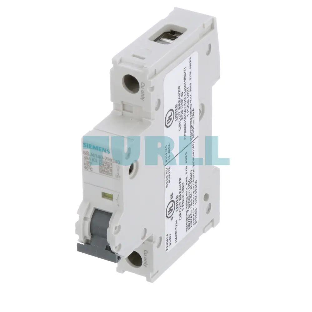 Siemens 5SJ4140-7HG40 Miniature Circuit Breaker 240V, 14kA, 1-Pole, 40A, UL489