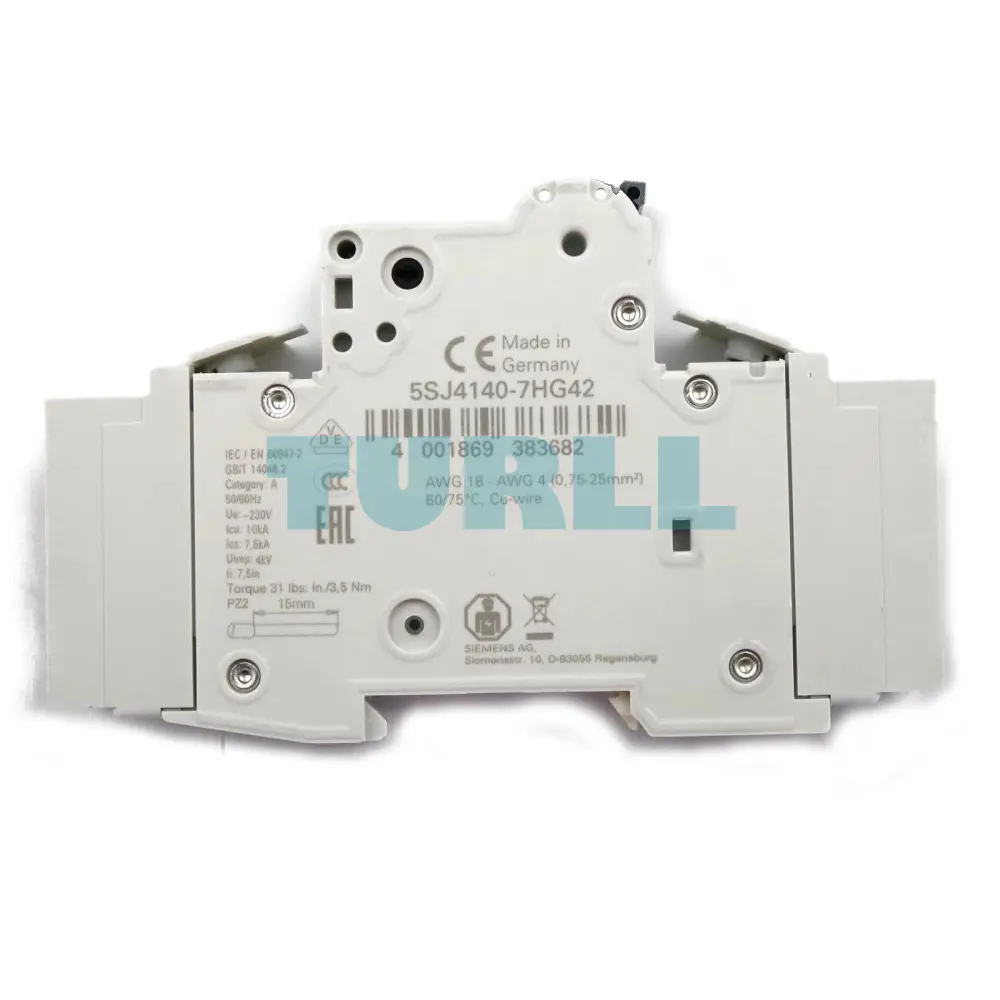 Siemens 5SJ4140-7HG42 Circuit Breaker 10kA, 1-Pole, C Curve, 40A UL 489-277V