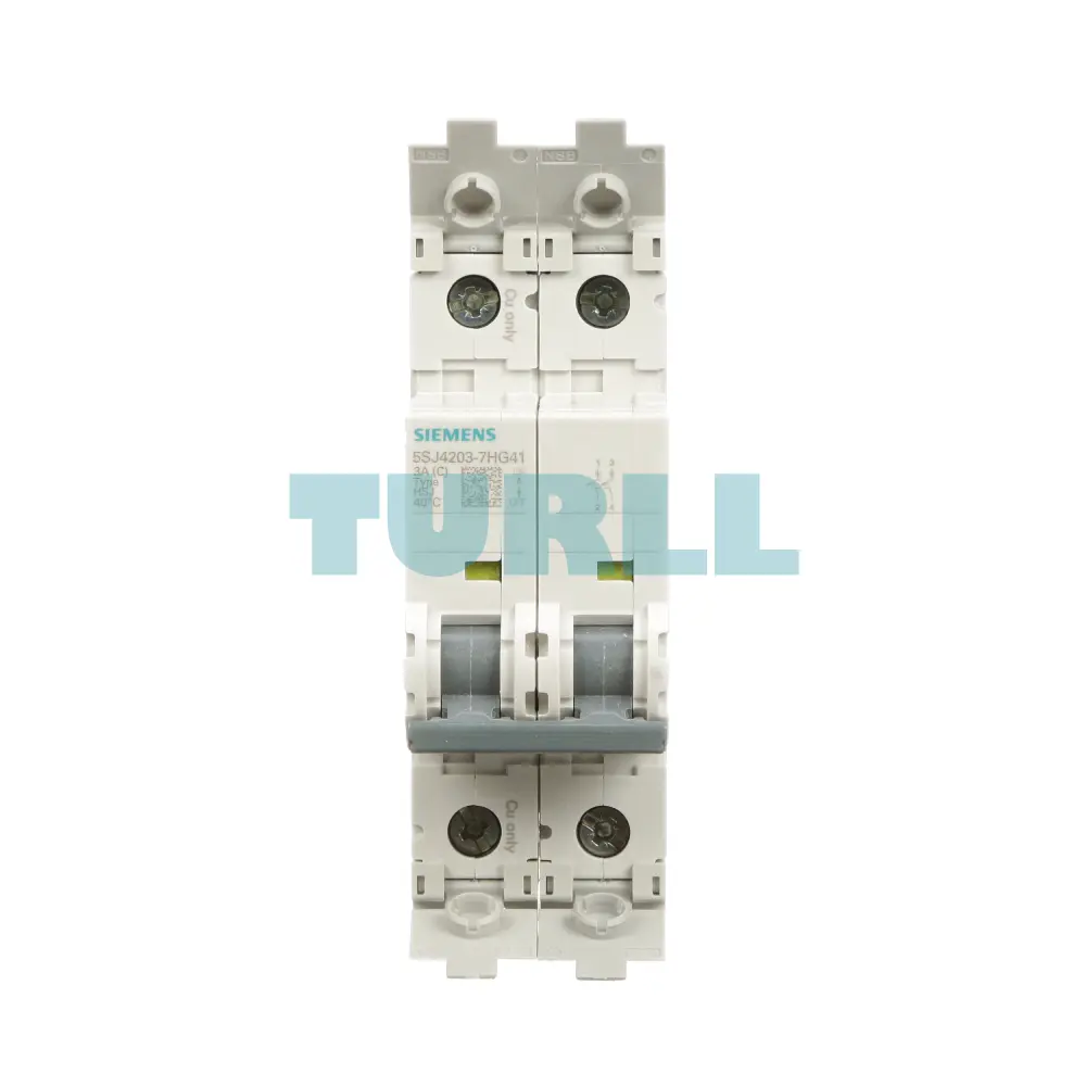 Siemens 5SJ4203-7HG41 Miniature Circuit Breaker 2-Pole, 3A, Class C, 240V, UL 489 Rated