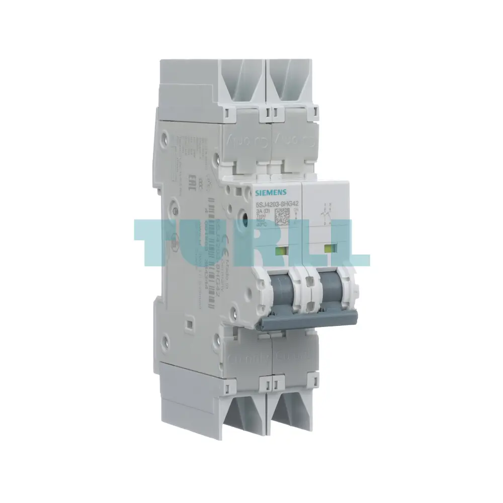 Siemens 5SJ4203-8HG42 10kA 2-Pole Circuit Breaker, 3A, UL 489, 480Y/277V