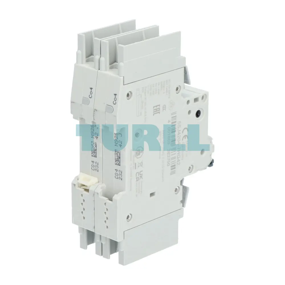 Siemens 5SJ4204-7HG42 Circuit Breaker 10kA, 2-Pole, C Curve, 4A, UL 489 Rated