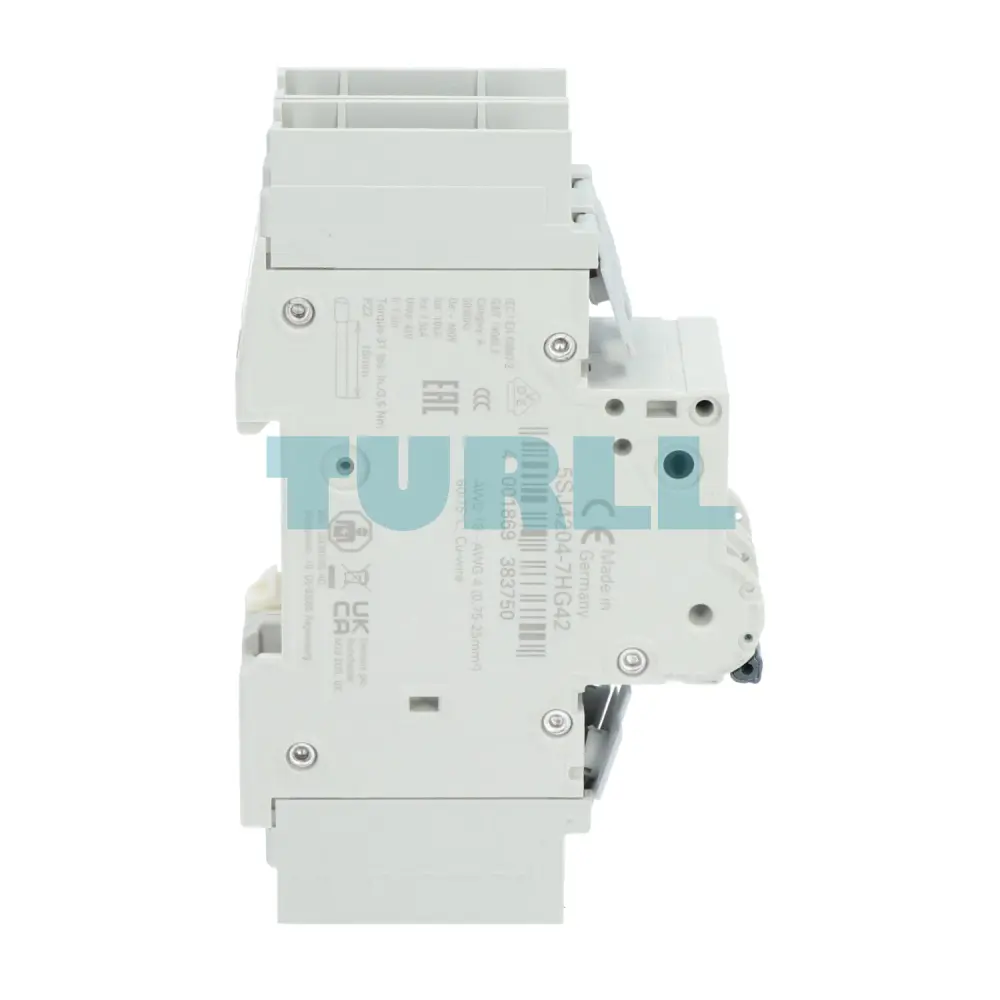 Siemens 5SJ4204-7HG42 Circuit Breaker 10kA, 2-Pole, C Curve, 4A, UL 489 Rated