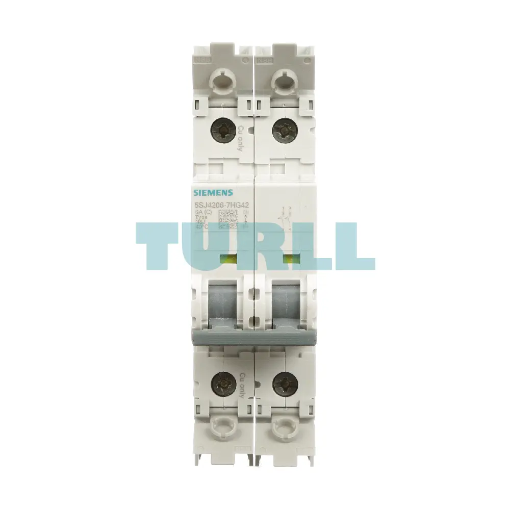 Siemens 5SJ4206-7HG42 Circuit Breaker 10kA, 2-Pole, C-Curve, 6A, UL 489 (480Y/277V)