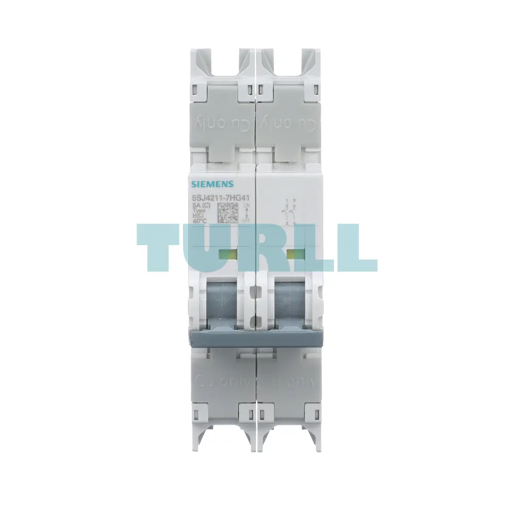 Siemens 5SJ4211-7HG41 Miniature Circuit Breaker 2-Pole, 5A, C-Curve, 240V, 14kA