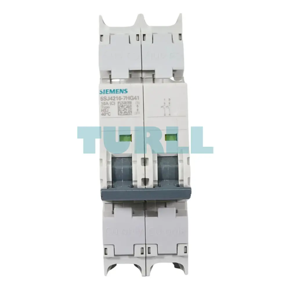 Siemens 5SJ4216-7HG41 Miniature Circuit Breaker 2-Pole, 16A, 240V, C-Trip, UL 489