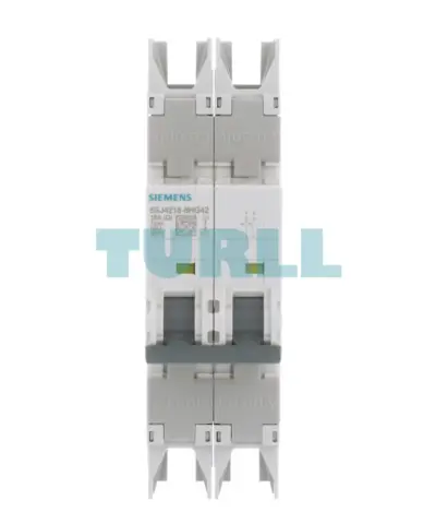 Siemens 5SJ4218-8HG42 Circuit Breaker 2-Pole, 15A, Type D Curve, 10kA, UL 489 Rated
