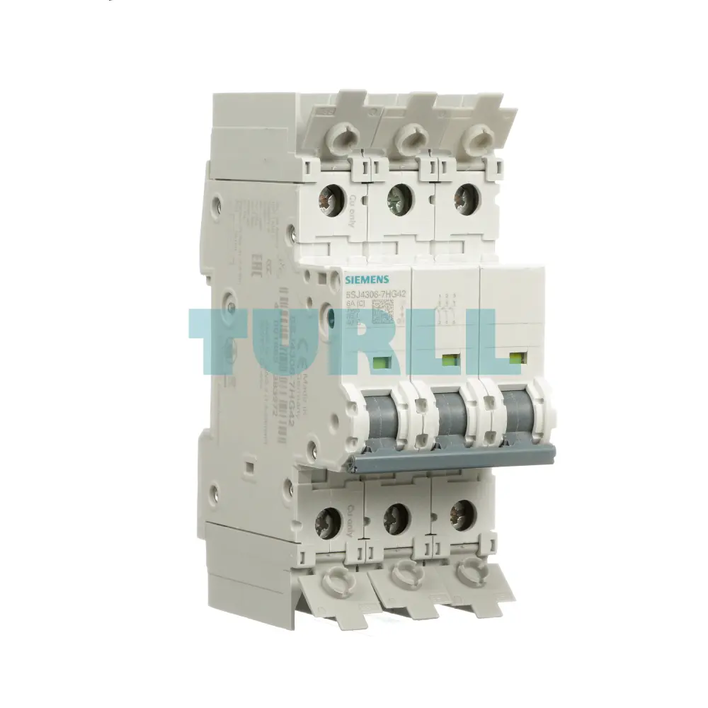 Siemens 5SJ4306-7HG42 Circuit Breaker 10kA, 3-Pole, C Curve, 6A, UL 489-480Y/277V