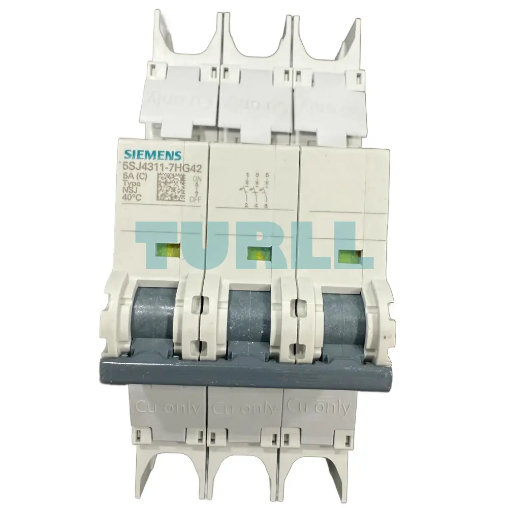 Siemens 5SJ4311-7HG42 Circuit Breaker, 10kA, 3-Pole, C, 5A, UL 489-480Y/277V