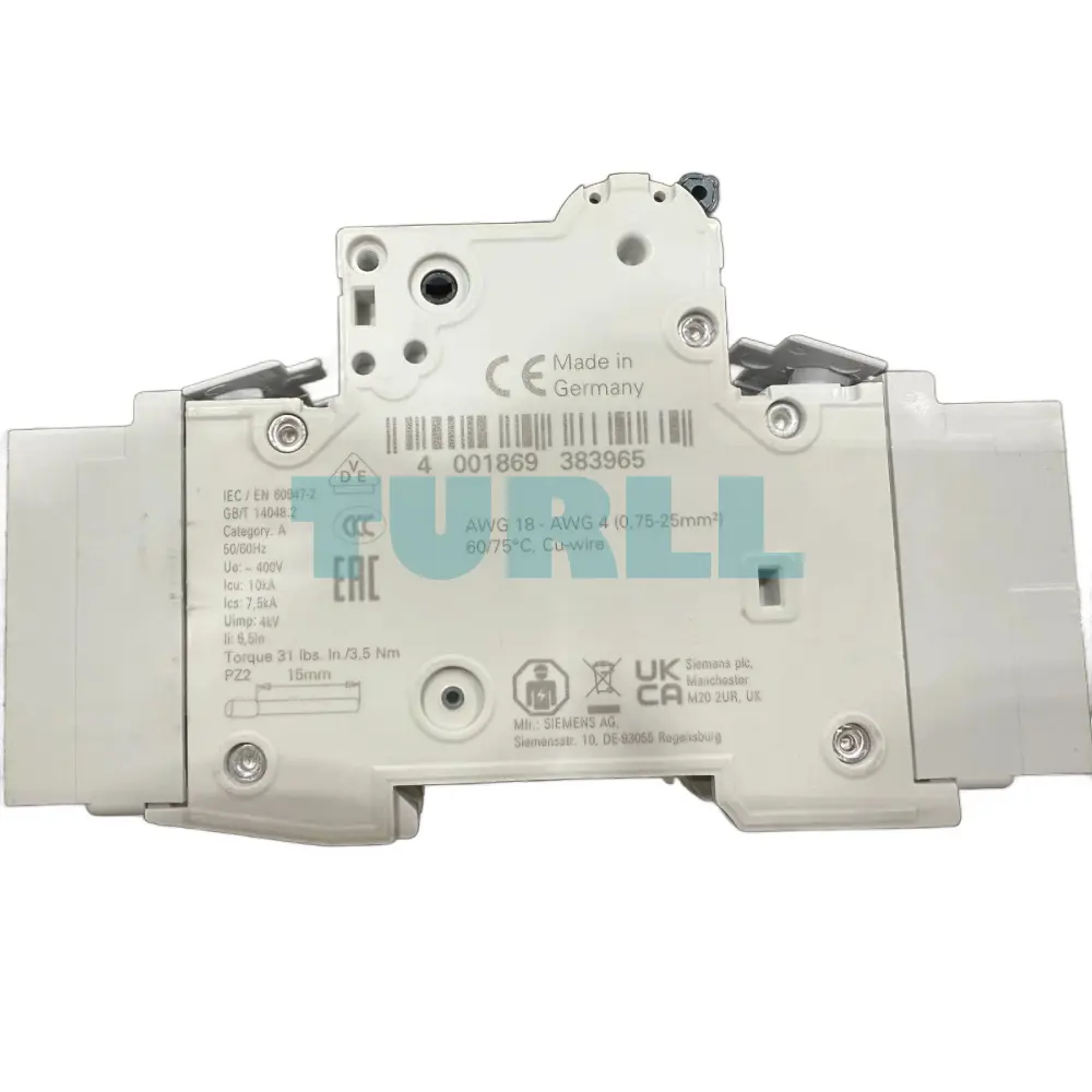 Siemens 5SJ4311-7HG42 Circuit Breaker, 10kA, 3-Pole, C, 5A, UL 489-480Y/277V