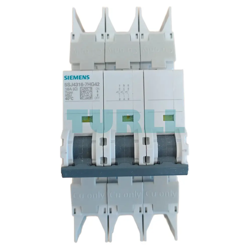 Siemens 5SJ4316-7HG42 Circuit Breaker 3 Pole, 16A, C Curve, 10kA, UL 489 Rated