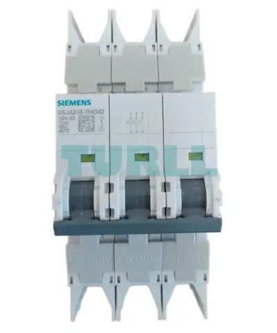 Siemens 5SJ4316-7HG42 Circuit Breaker 3 Pole, 16A, C Curve, 10kA, UL 489 Rated