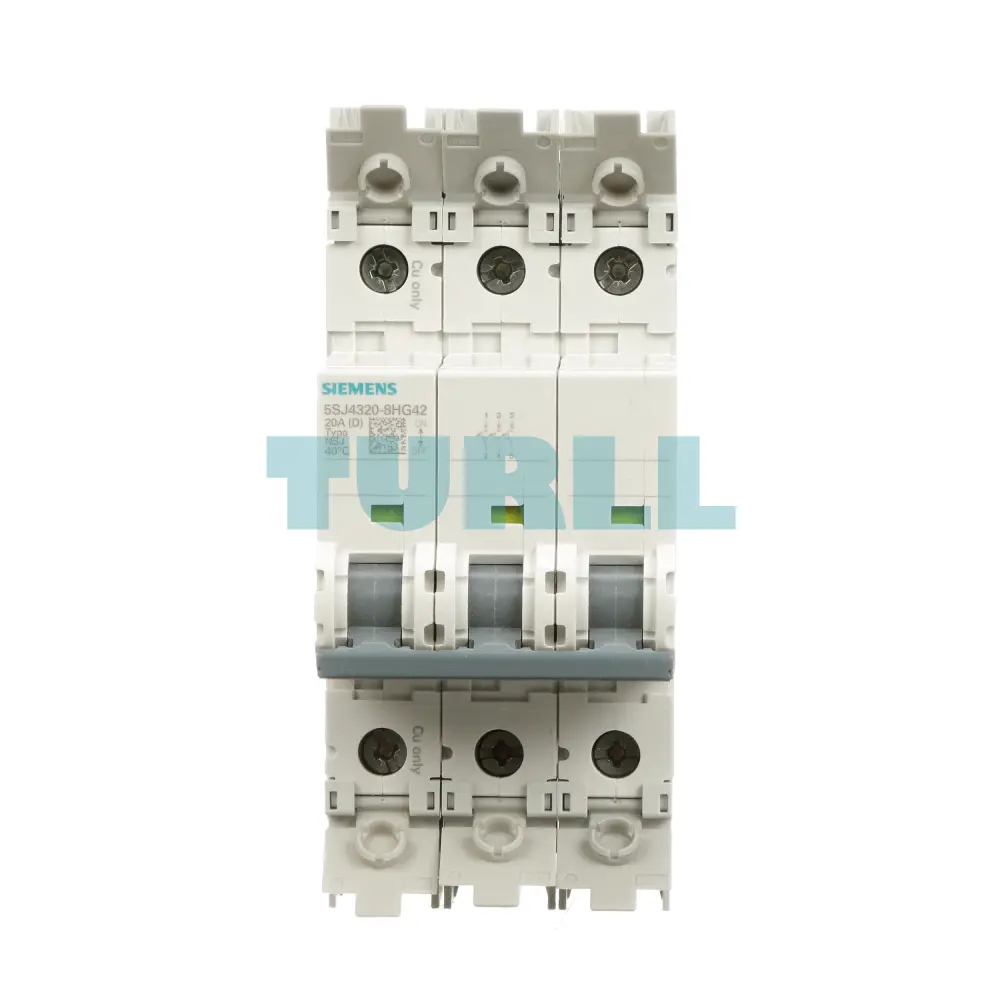 Siemens 5SJ4320-8HG42 Miniature Circuit Breaker 3-Pole, 20A, 10kA, D-Curve, UL 489 Rated