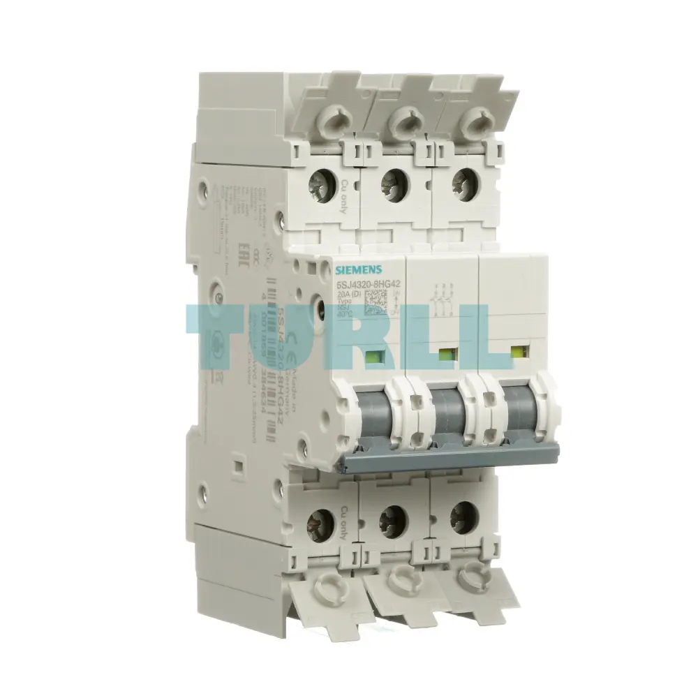 Siemens 5SJ4320-8HG42 Miniature Circuit Breaker 3-Pole, 20A, 10kA, D-Curve, UL 489 Rated