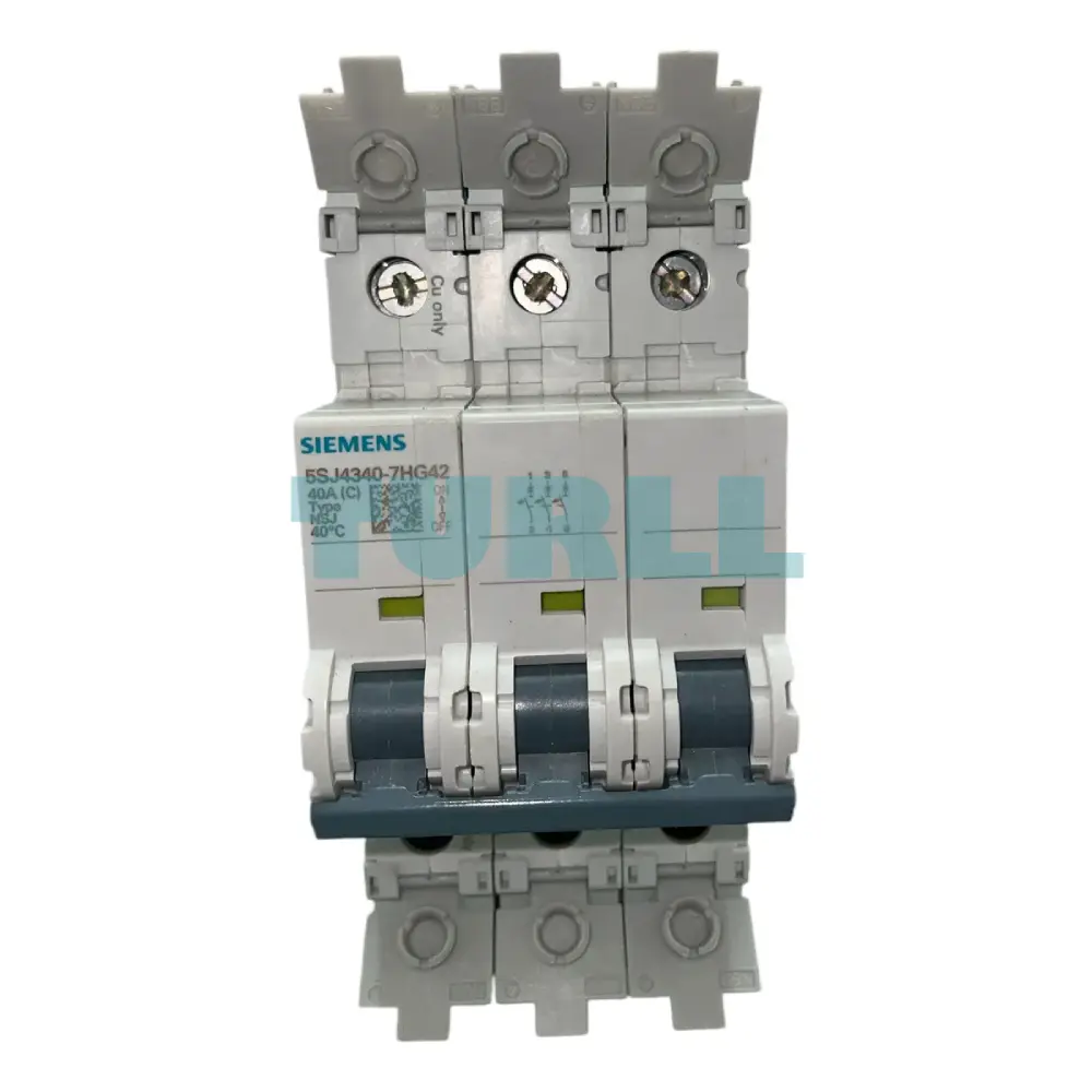 Siemens 5SJ4340-7HG42 Miniature Circuit Breaker 3-Pole, 40A, C-Curve, 10kA, UL 489 Rated