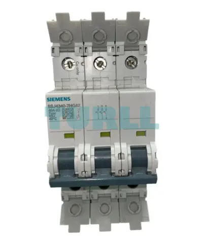 Siemens 5SJ4340-7HG42 Miniature Circuit Breaker 3-Pole, 40A, C-Curve, 10kA, UL 489 Rated