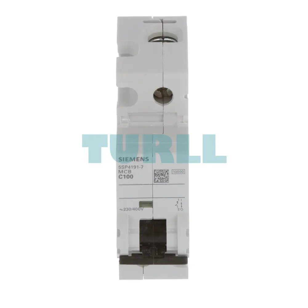 Siemens 5SP4191-7 Miniature Circuit Breaker 1-Pole, 100A, Type C, 10kA