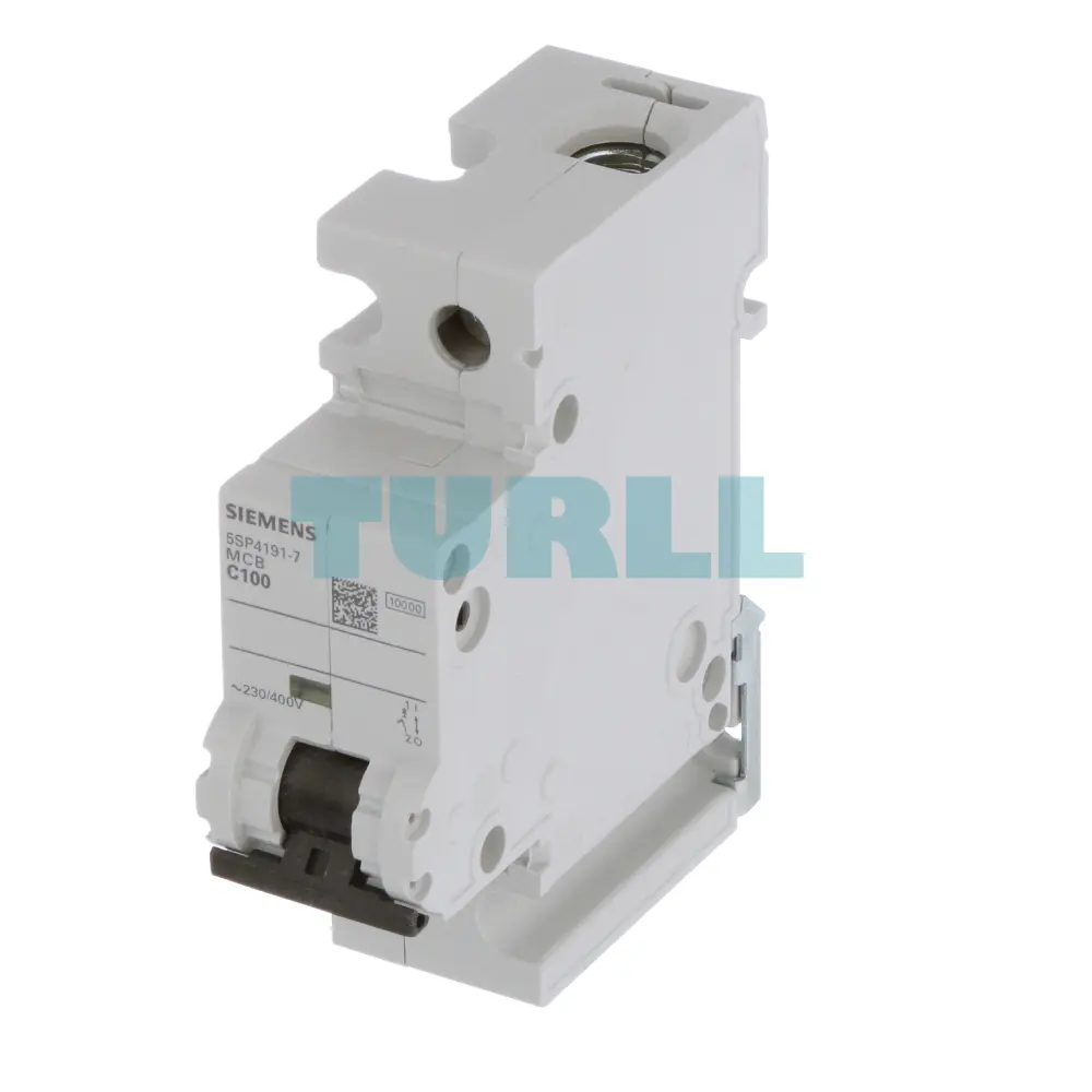 Siemens 5SP4191-7 Miniature Circuit Breaker 1-Pole, 100A, Type C, 10kA