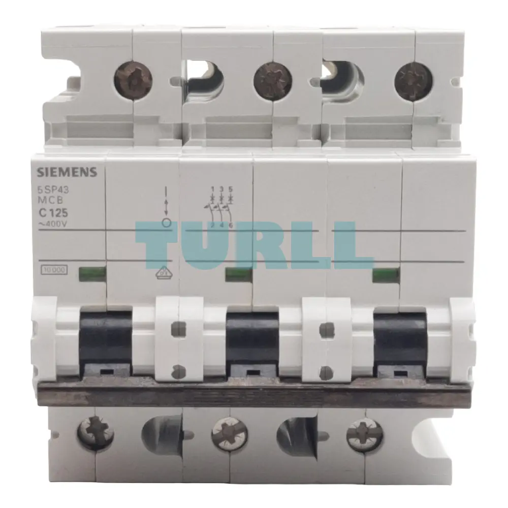 Siemens 5SP4392-7 Miniature Circuit Breaker 3-Pole, 125A, 400V, 10kA, Type C