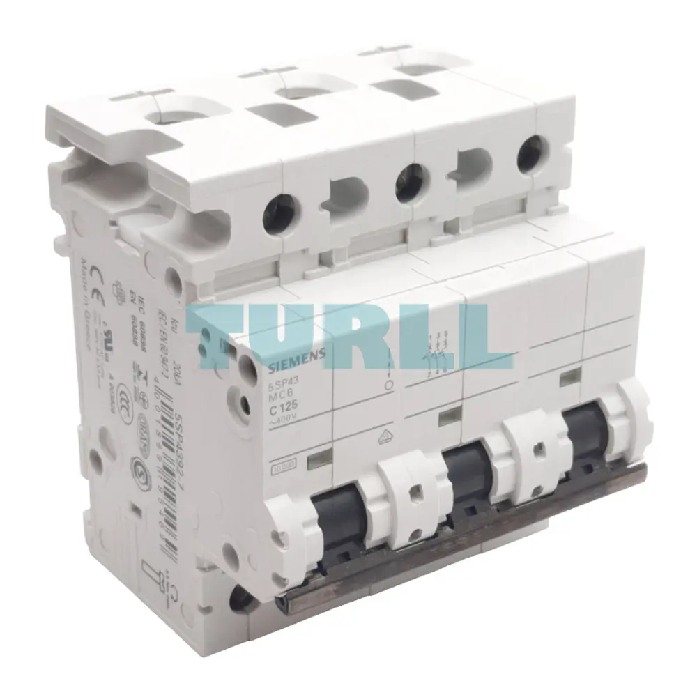 Siemens 5SP4392-7 Miniature Circuit Breaker 3-Pole, 125A, 400V, 10kA, Type C