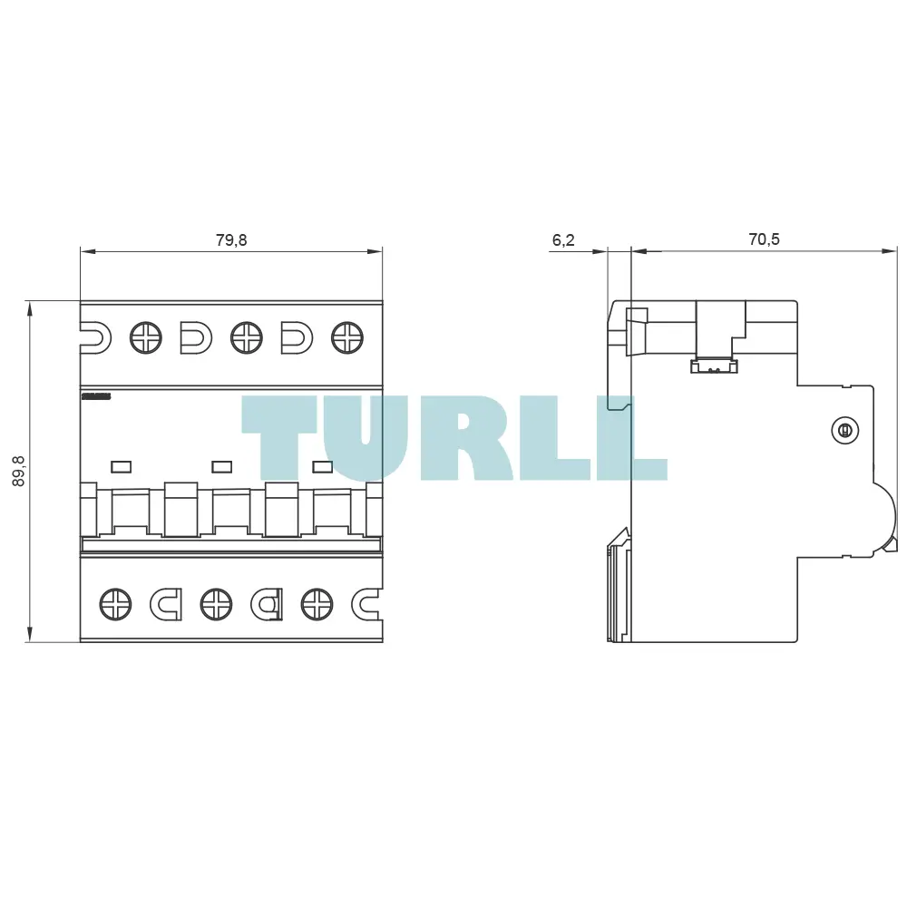 Siemens 5SP4392-7 Miniature Circuit Breaker 3-Pole, 125A, 400V, 10kA, Type C
