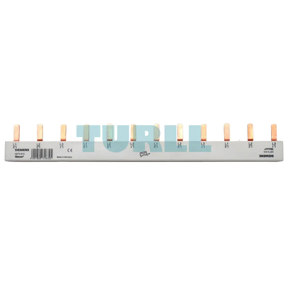 Siemens 5ST3615 Pin Busbar, 10 mm² Connection, 4x 3-Phase Touch-Safe Original Brand New 1 Siemens 5ST3615 Pin Busbar, 10 mm² Connection, 4x 3-Phase Touch-Safe