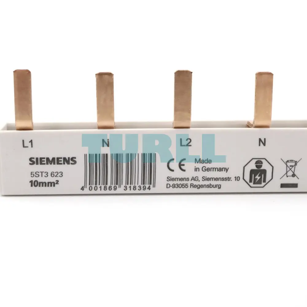 Siemens 5ST3623 Pin Busbar, 10 mm², Touch-Safe Connection, 2x3x (1-Phase+N) Original Brand New 1 Siemens 5ST3623 Pin Busbar, 10 mm², Touch-Safe Connection, 2x3x (1-Phase+N)