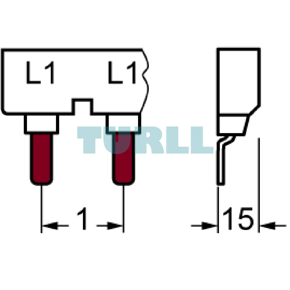 Siemens 5ST3663-0HG Pin Busbar, 1-Phase, 16mm², UL 489 Rated