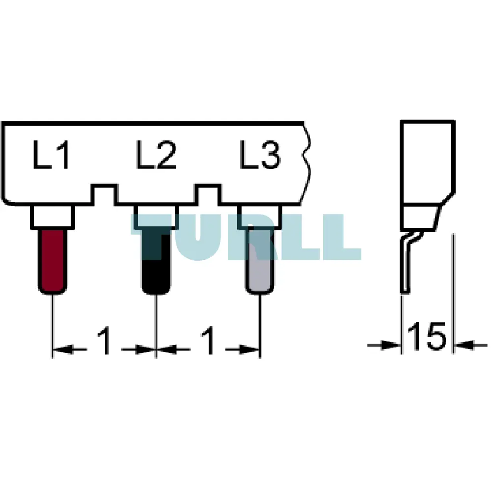 Siemens 5ST3665-1HG Pin Busbar, 16 mm², 4x 3-Phase, 480Y/277V